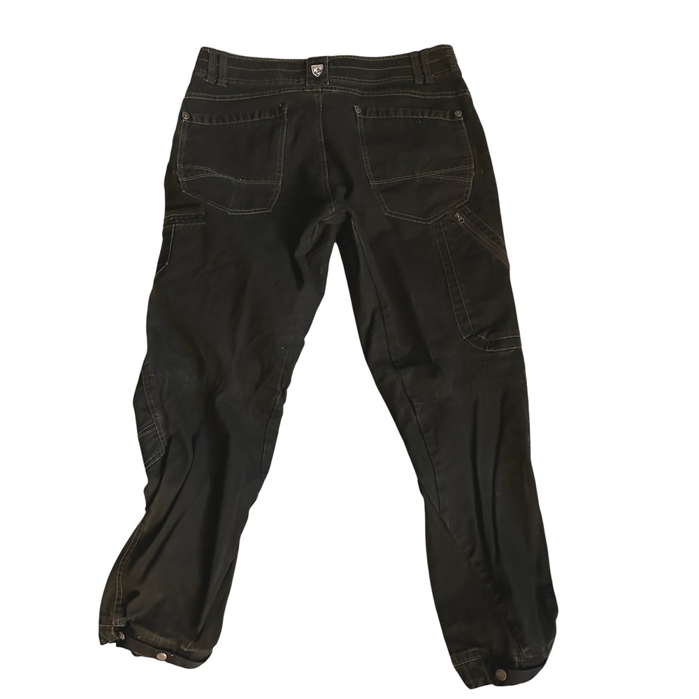 Kuhl Rydr Pants Mens 34x30 Black‎ Good Vintage Patina Dye Workwear Utility